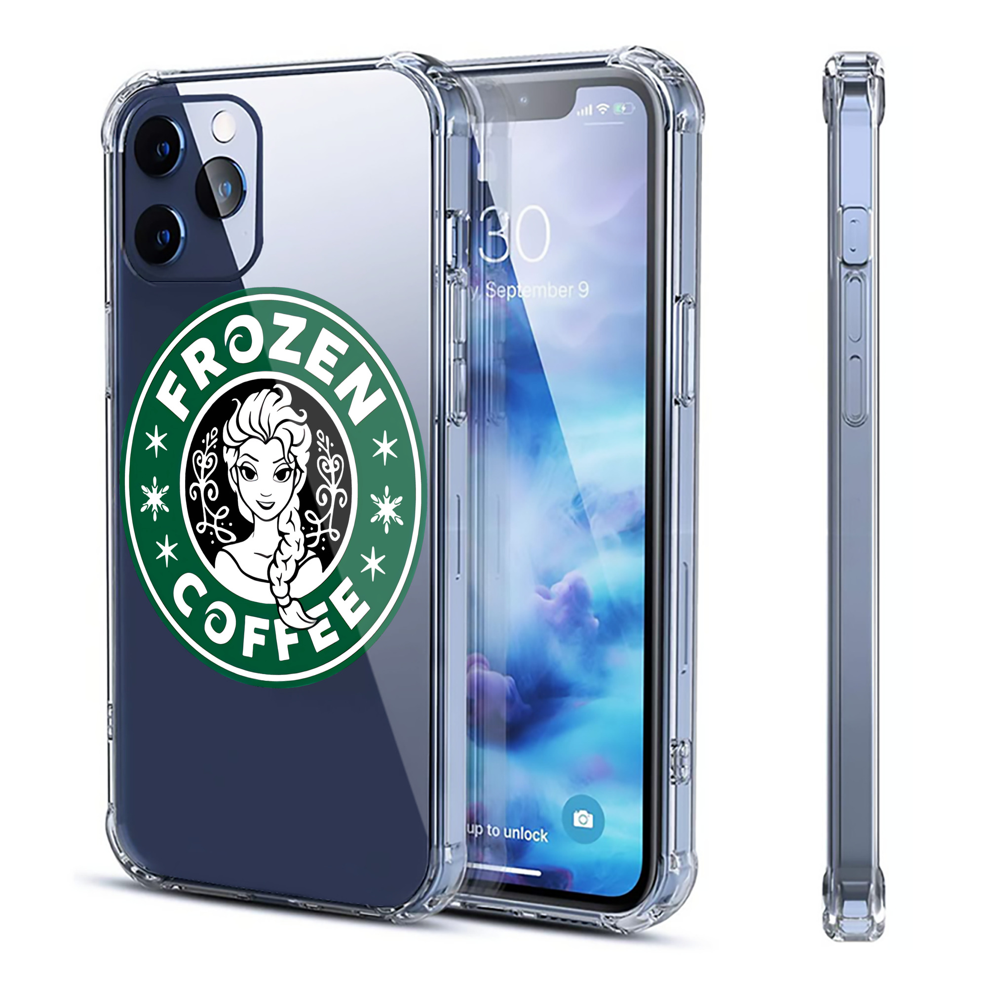 （画像用） アナと雪の女王 アンナ エルサ Frozen Anna Elsa 【iPhone 12シリーズ対応】透明スマホケース（クリアソフトケース）